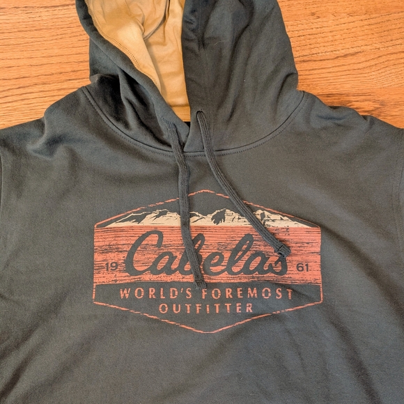 Cabela's Men's Grey/Green Hoodie - Picture 3 of 7